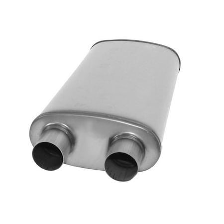 Ap Exhaust MUFFLER - XLERATOR STAINLESS STEEL, LG. OVAL-D/D, 28IN OAL, 2.50IN-2.5 XS2568